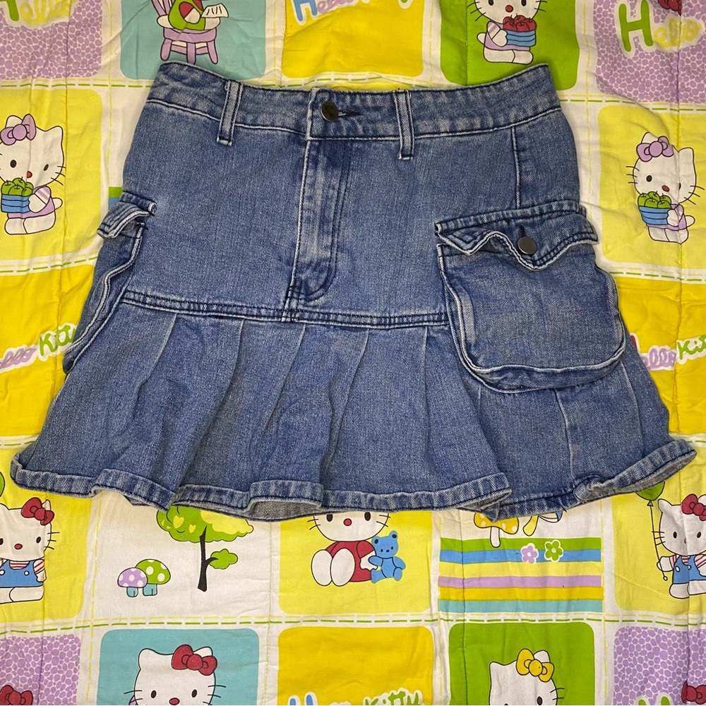 cute y2k cargo skirt